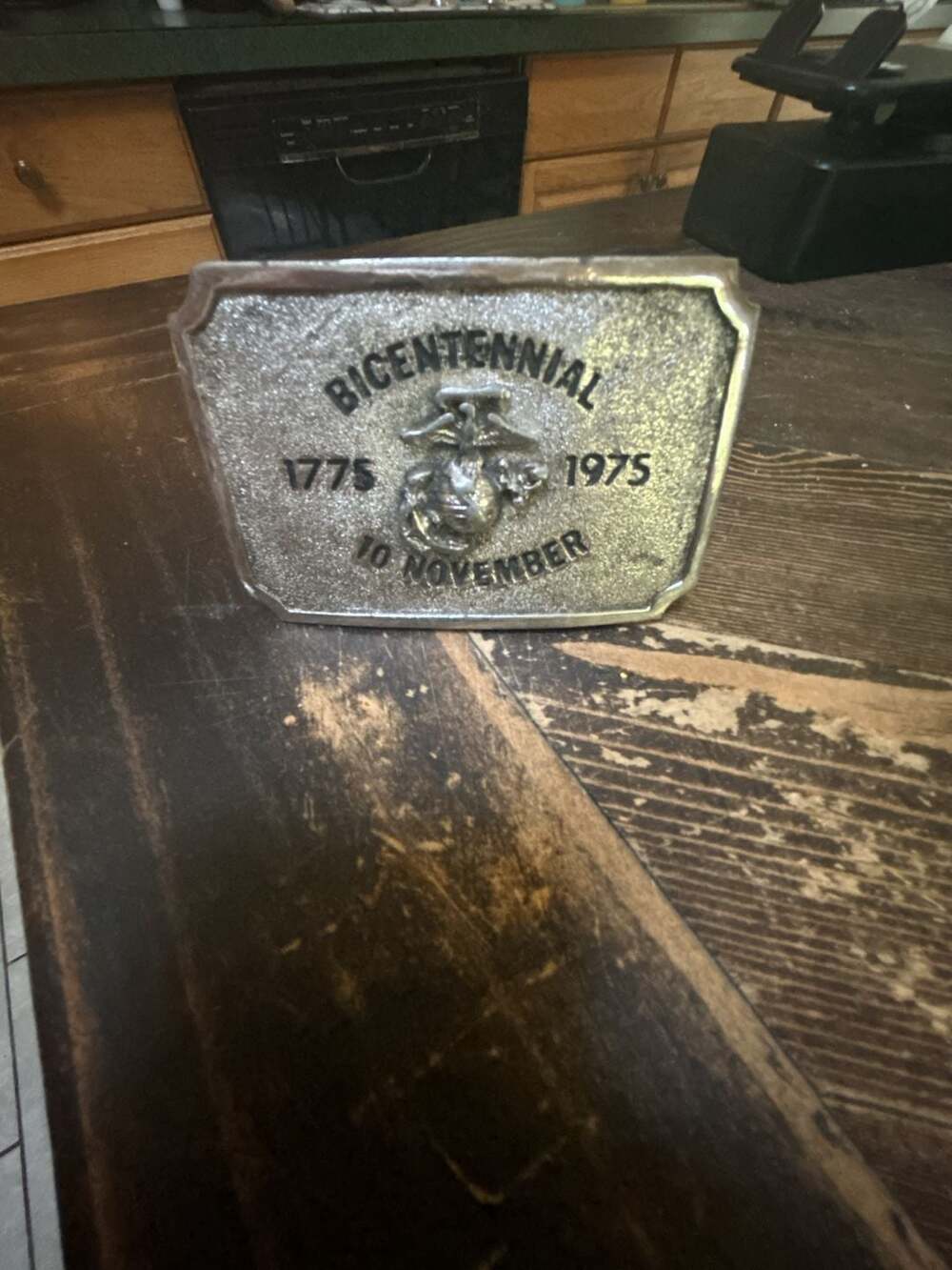 Vintage USMC Bicentennial 1775-1975 10 November Belt with Brass Buckle